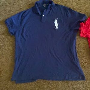 blue size 2x, Red size XL, Green size 2x